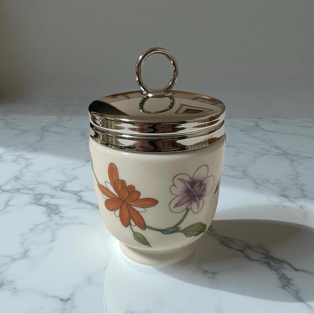 🇬🇧 Royal Worcester Egg Coddler – Made in England | Vintage Floral Design 🍳🌸